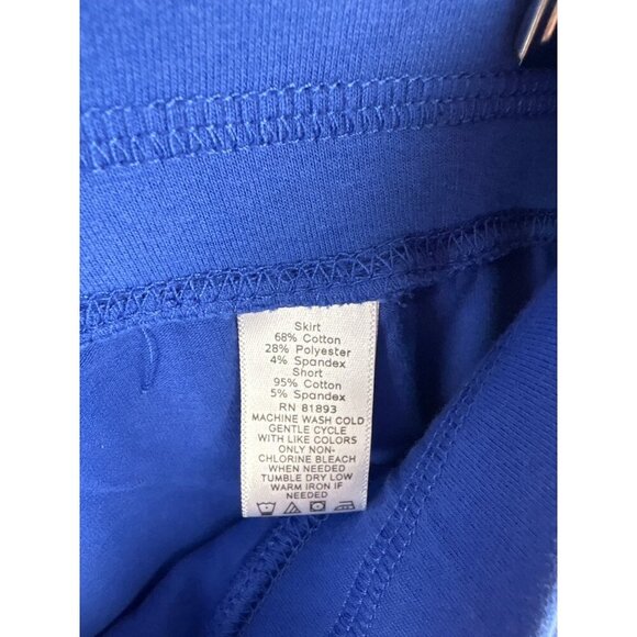 Denim & Co. Womens Skort XS Blue Cotton Blend Machine Washable - Picture 4 of 5